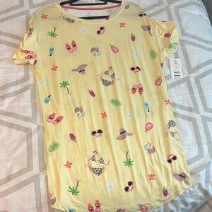 Secret Treasures Yellow Chemise with Fun Print.